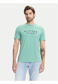 TOMMY HILFIGER - Tommy Hilfiger T-Shirt Fathers Day MW0MW39356 Zielony Regular Fit. Kolor: zielony. Materiał: bawełna