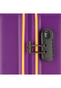 Wittchen - Walizka kabinowa z ABS-u delikatnie żłobiona. Kolor: fioletowy. Materiał: guma. Wzór: kolorowy #9