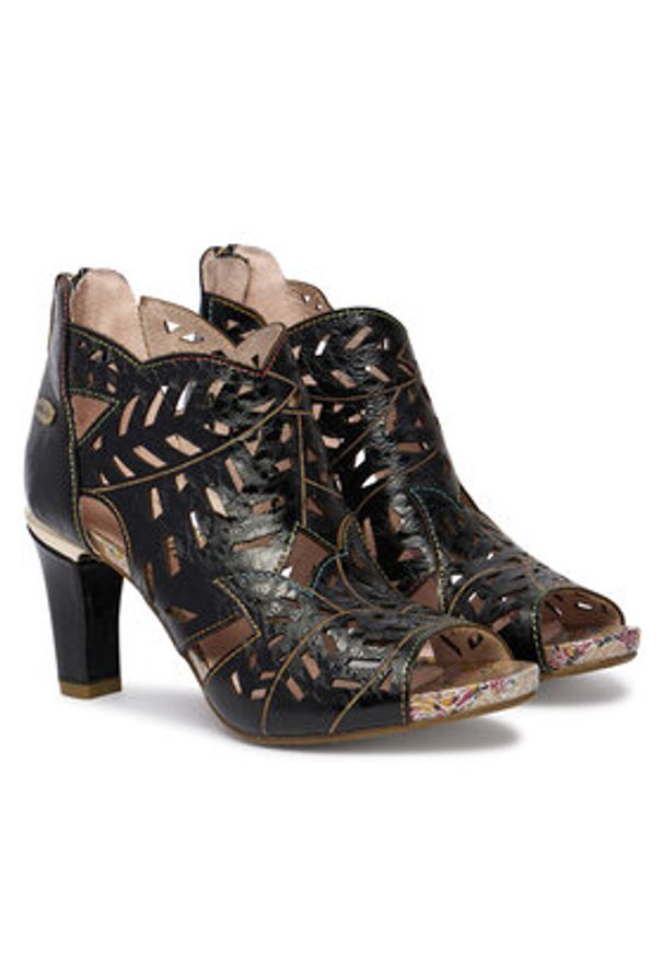 Laura Vita Sandały Albane 48 Czarny. Kolor: czarny. Materiał: skóra