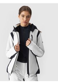 4f - Kurtka narciarska 4FPro membrana Dermizax 20000 damska - biała. Kolor: biały. Materiał: neopren, poliester, mesh. Technologia: Dermizax. Sezon: zima. Sport: narciarstwo #1