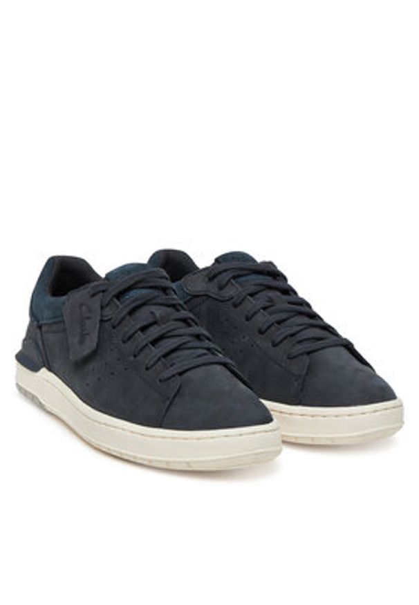 Clarks Sneakersy Courtlite2 Run 26181323 Granatowy. Kolor: niebieski. Materiał: nubuk, skóra. Sport: bieganie