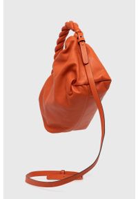 Red Valentino torebka skórzana kolor pomarańczowy. Kolor: pomarańczowy. Materiał: skórzane. Rodzaj torebki: na ramię #5