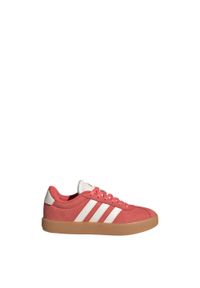 Adidas - Buty VL Court 3.0 Kids. Kolor: biały, czerwony, wielokolorowy. Materiał: zamsz, materiał