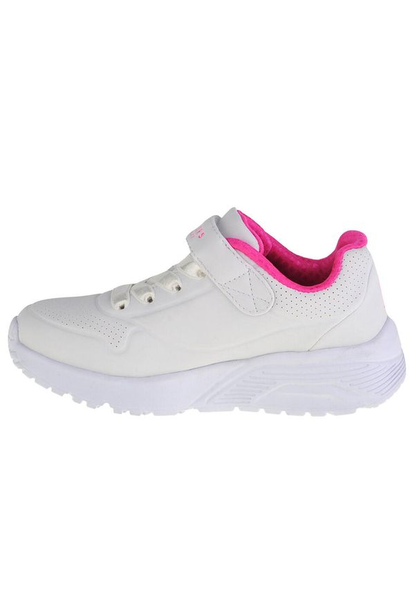 skechers - Buty sportowe Sneakersy dziewczęce, Skechers Uno Lite. Kolor: biały, wielokolorowy, różowy. Sport: turystyka piesza