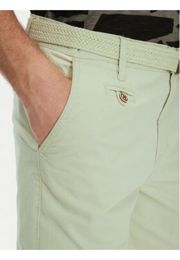 INDICODE Szorty materiałowe Inconor 70-060 Zielony Regular Fit. Kolor: zielony. Materiał: bawełna