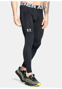 Legginsy treningowe męskie czarne Under Armour ColdGear Leggings. Kolor: czarny. Materiał: elastan. Wzór: jednolity #1