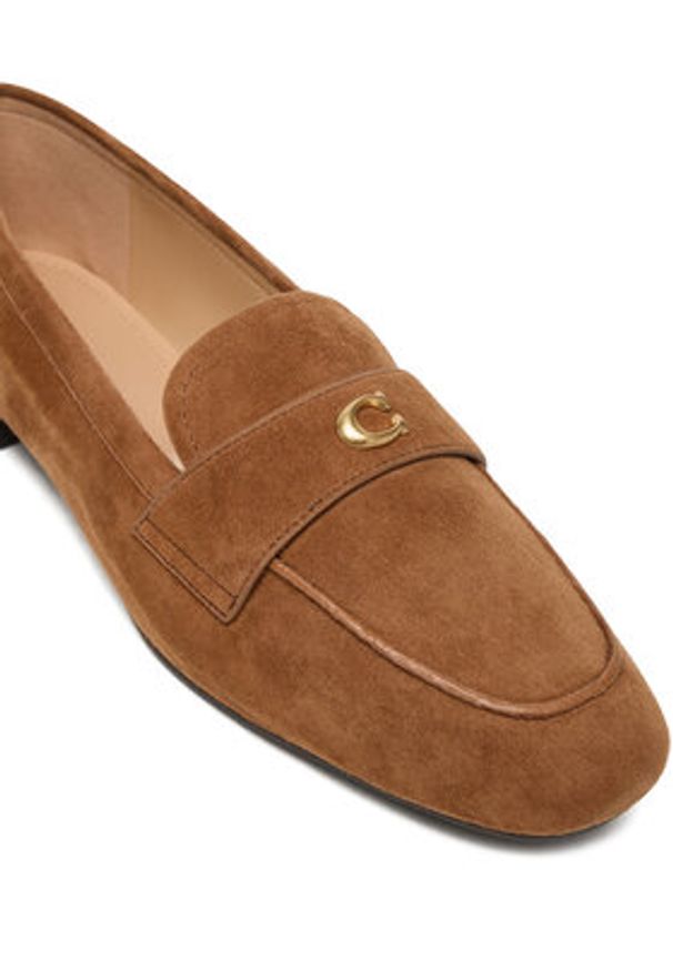 Coach Loafersy CCC82 Brązowy. Kolor: brązowy. Materiał: skóra, zamsz