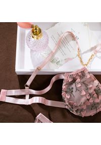 Intica - Komplet bielizny z haftem i złotymi akcentami Sooyoun. Kolor: różowy. Materiał: materiał. Wzór: haft #9
