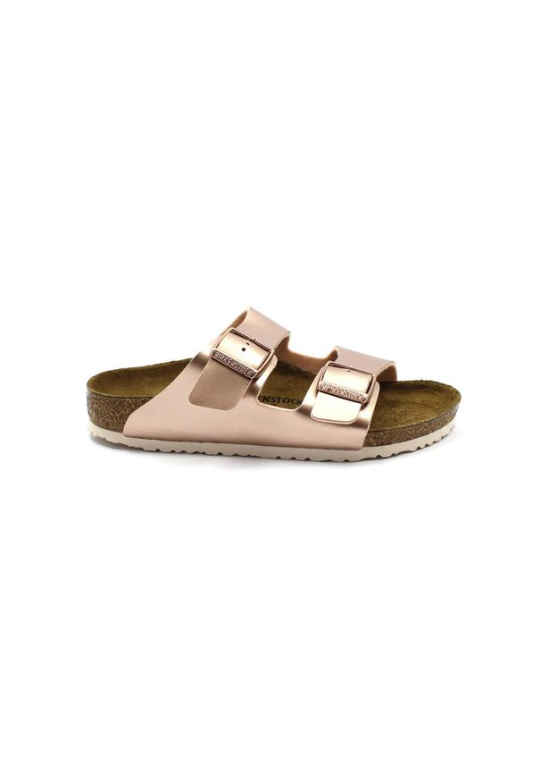 Klapki dla dzieci Birkenstock Arizona. Zapięcie: bez zapięcia. Kolor: różowy. Materiał: skóra, materiał