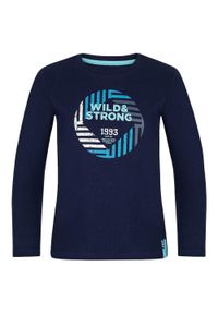 GLENMUIR - Koszulka dziecięca Loap Bix 116 – 100% bawełna, długi rękaw. Kolor: fioletowy, niebieski, wielokolorowy. Materiał: bawełna. Długość rękawa: długi rękaw. Długość: długie. Wzór: nadruk #1