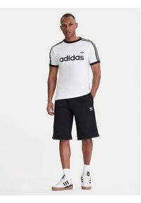 Adidas - adidas T-Shirt 3-Stripes Ringer KF0418 Biały Slim Fit. Kolor: biały. Materiał: bawełna #5