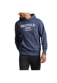Bluza turystyczna męska Superdry Studios Rcycl City. Kolor: niebieski. Materiał: poliester, bawełna