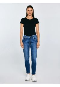 Big-Star - Jeansy damskie niebieskie Maggie 356. Okazja: na co dzień. Kolor: niebieski. Styl: klasyczny, casual #6