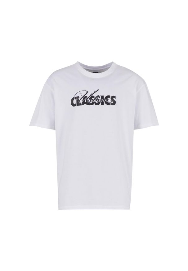 Oversized T-shirt Urban Classics Cursive Bold Logo Heavy. Kolor: biały