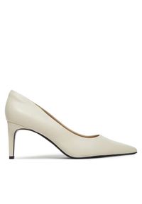 Calvin Klein Szpilki Pump 70 Pointy Hw Bar Lth HW0HW02561 Beżowy. Kolor: beżowy. Materiał: skóra. Obcas: na szpilce