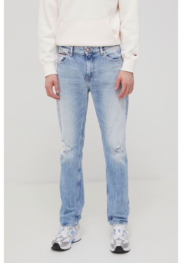 Tommy Jeans jeansy SCANTON BF2112 męskie. Kolor: niebieski