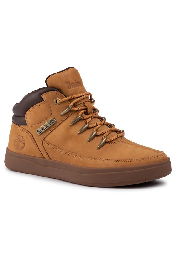 Sneakersy Timberland Davis Square Mid Hiker TB0A1UZV7541 Wheat Nubuck. Kolor: brązowy. Materiał: skóra, nubuk