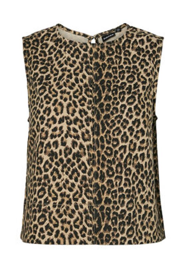 Pieces Bluzka Salume 17158200 Brązowy Relaxed Fit. Kolor: brązowy. Materiał: syntetyk