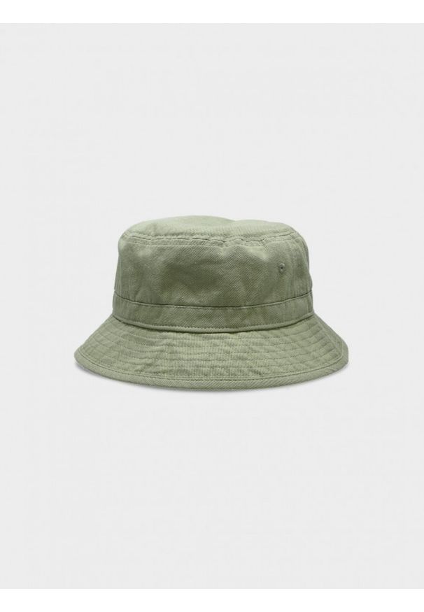 outhorn - Kapelusz bucket hat męski - miętowy. Kolor: miętowy. Materiał: bawełna, tkanina. Sezon: lato