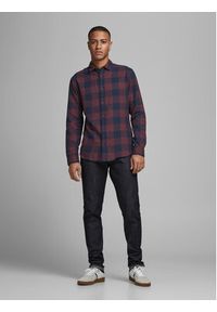Jack & Jones - Jack&Jones Koszula 12181602 Granatowy Slim Fit. Kolor: niebieski. Materiał: bawełna #4