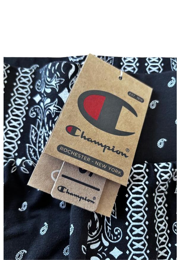 Legginsy sportowe damskie Champion Biker kolarki. Kolor: czarny. Materiał: elastan, bawełna. Sport: fitness
