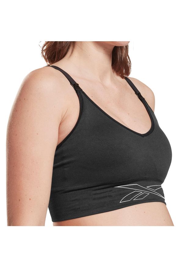 Biustonosz damski Reebok Medium-Impact Maternity. Kolor: czarny. Sport: fitness
