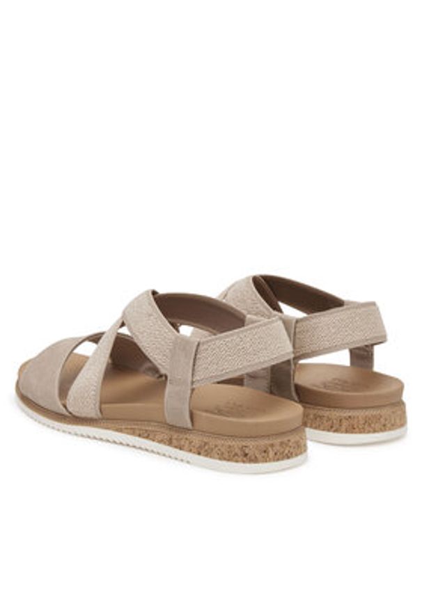 skechers - Skechers Sandały BOBS Desert Kiss Low 114705/TPE Beżowy. Kolor: beżowy. Materiał: materiał