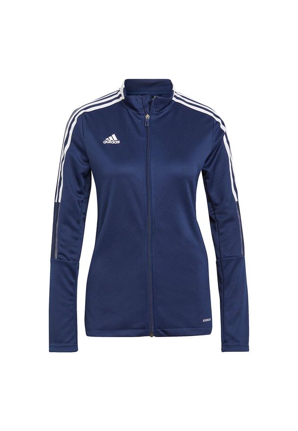 Adidas - Bluza damska adidas Tiro 21 Track granatowa. Kolor: niebieski, wielokolorowy, biały. Sport: piłka nożna