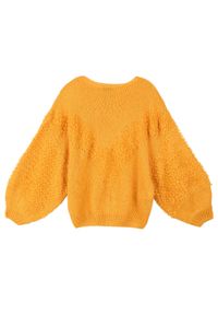 TOP SECRET - Sweter z bufiastym rękawem. Okazja: na co dzień. Kolor: żółty. Materiał: dzianina, materiał, wełna. Styl: casual #8