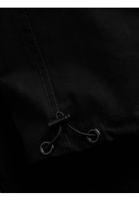 Ombre Clothing - Spodnie męskie z kieszeniami cargo i ściągaczem na dole nogawki - czarne V5 OM-PACG-0189 - XXL. Kolor: czarny. Materiał: bawełna, elastan #6