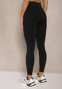 Renee - Czarne Basicowe Legginsy High Waist Lunita. Okazja: na co dzień. Stan: podwyższony. Kolor: czarny. Styl: klasyczny, elegancki, casual #4