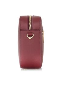 Ochnik - Bordowa torebka damska z logo. Kolor: czerwony. Materiał: skórzane. Rodzaj torebki: na ramię #6