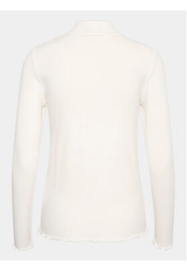 Kaffe Bluzka Kadrew Turtleneck 10507922 Biały Shaped Fit. Kolor: biały. Materiał: wiskoza