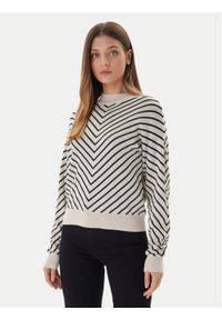 Vero Moda Sweter Capricorn 10331893 Beżowy Regular Fit. Kolor: beżowy. Materiał: bawełna