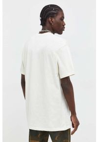 Vans t-shirt bawełniany męski kolor beżowy z nadrukiem. Kolor: beżowy. Materiał: bawełna. Wzór: nadruk #5