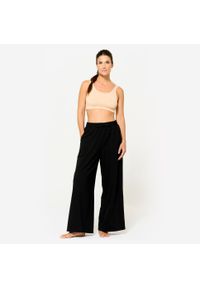 Decathlon - Stanik sportowy Kimjaly. Kolor: beżowy. Materiał: materiał, poliamid, elastan. Sport: joga i pilates
