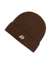 Czapka dla każdego New Balance LAH53008ROK - brązowa. Kolor: brązowy. Materiał: akryl. Sezon: zima