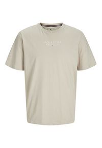 Jack & Jones T-Shirt Archie 12217167 Beżowy Regular Fit. Kolor: beżowy. Materiał: bawełna #7