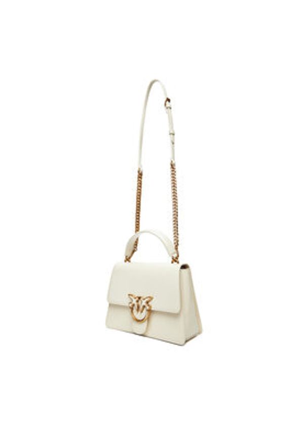 Pinko - PINKO Torebka Love One Top Handle Classic Light PE 25 PLTT 100066 A1UV Biały. Kolor: biały. Materiał: skórzane