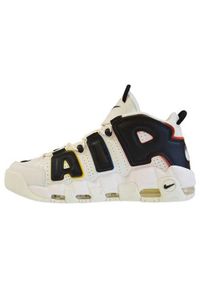 Buty do chodzenia męskie Nike Air More Uptempo 96. Zapięcie: sznurówki. Kolor: biały, wielokolorowy. Materiał: guma, tkanina, skóra, materiał, syntetyk. Szerokość cholewki: normalna. Sport: turystyka piesza