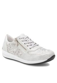 Rieker Sneakersy N1112-80 Srebrny. Kolor: srebrny. Materiał: skóra #6