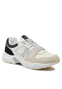 Calvin Klein Jeans Sneakersy Retro Tennis Laceup Nbs Lth Mix YM0YM00745 Biały. Kolor: biały