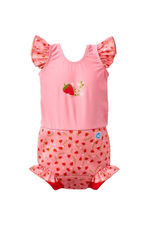 SPLASH ABOUT - Strój kąpielowy dziecięcy z pieluszką Splash About Happy Nappy Frills. Kolor: czerwony, różowy, wielokolorowy