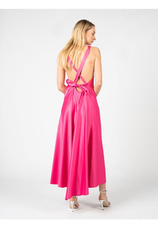 Pinko Sukienka "Livingstone" | 100981 A0QR | Kobieta | Różowy. Kolor: różowy. Materiał: poliester, elastan. Wzór: aplikacja. Sezon: lato. Styl: elegancki. Długość: maxi