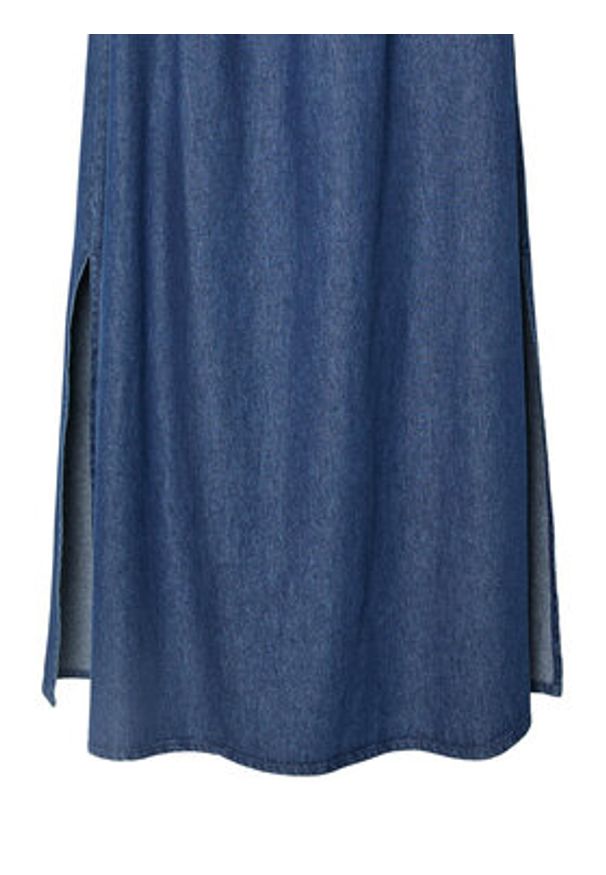 Pieces Spódnica jeansowa Tenim 17157939 Granatowy Regular Fit. Kolor: niebieski. Materiał: bawełna