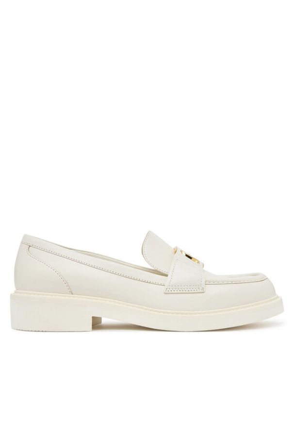 Guess Loafersy FLPSHU LEA14 Écru. Kolor: kremowy. Materiał: skóra