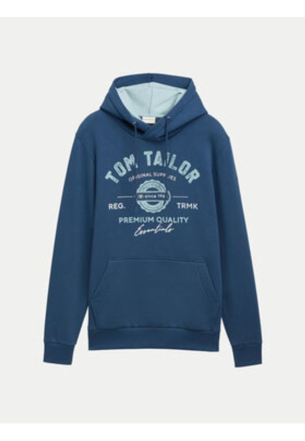 Tom Tailor Bluza 1043292 Niebieski Regular Fit. Kolor: niebieski. Materiał: syntetyk, bawełna