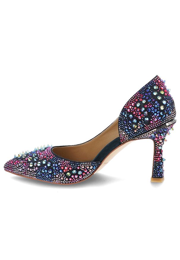 Kolorowe Czółenka Alma En Pena Eleganckie Buty Damskie Na Szpilce. Okazja: na imprezę. Nosek buta: szpiczasty. Wzór: kolorowy. Obcas: na szpilce. Styl: elegancki. Wysokość obcasa: średni