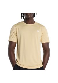 Koszulka męska New Balance MT61O0U4ABC - żółta. Kolor: żółty. Materiał: materiał, poliester. Sport: fitness #1