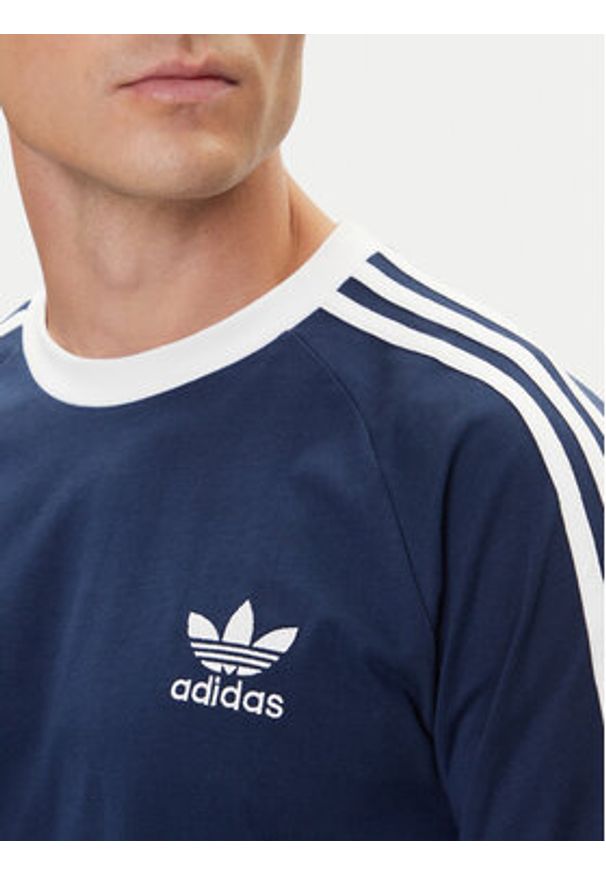 Adidas - adidas Longsleeve adicolor Classics 3-Stripes IM9428 Granatowy Slim Fit. Kolor: niebieski. Materiał: bawełna. Długość rękawa: długi rękaw